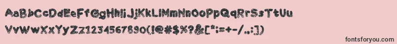 Chalk Scratches Rough Bold Font – Black Fonts on Pink Background