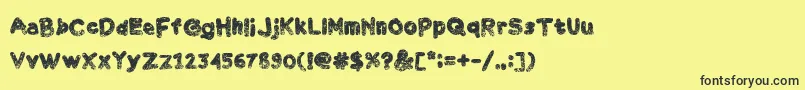 Chalk Scratches Rough Bold Font – Black Fonts on Yellow Background