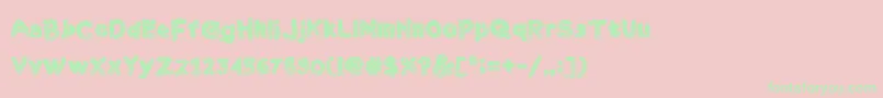 Chalk Scratches Rough Bold Font – Green Fonts on Pink Background