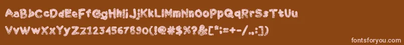 Chalk Scratches Rough Bold Font – Pink Fonts on Brown Background