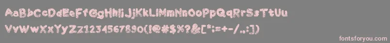 Chalk Scratches Rough Bold Font – Pink Fonts on Gray Background