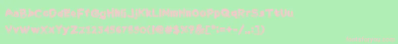 Chalk Scratches Rough Bold-fontti – vaaleanpunaiset fontit vihreällä taustalla