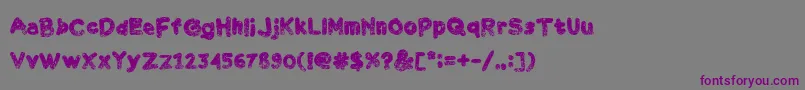 Chalk Scratches Rough Bold Font – Purple Fonts on Gray Background