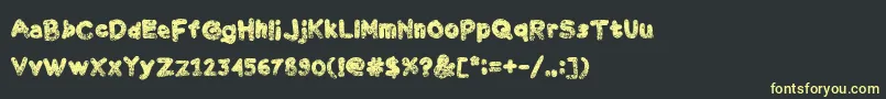 Chalk Scratches Rough Bold Font – Yellow Fonts on Black Background