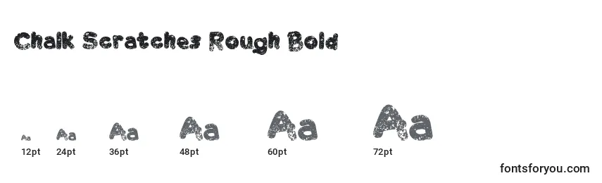 Größen der Schriftart Chalk Scratches Rough Bold