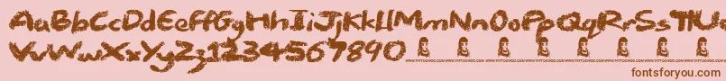 Chalk Stick Font – Brown Fonts on Pink Background