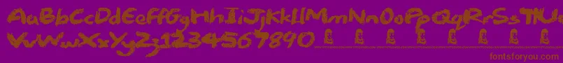 Chalk Stick Font – Brown Fonts on Purple Background