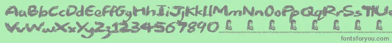 Chalk Stick Font – Gray Fonts on Green Background