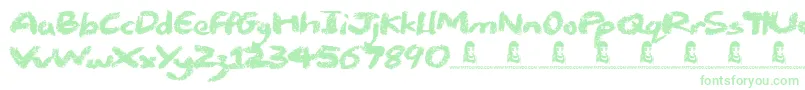 Chalk Stick Font – Green Fonts on White Background