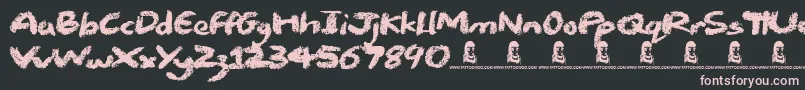 Chalk Stick Font – Pink Fonts on Black Background