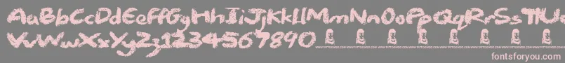 Chalk Stick Font – Pink Fonts on Gray Background