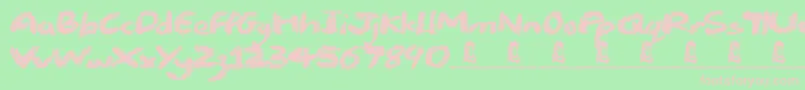 Chalk Stick Font – Pink Fonts on Green Background