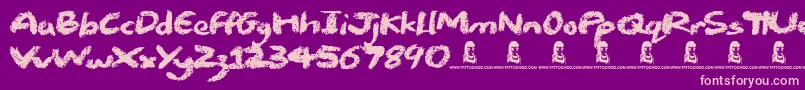 Chalk Stick Font – Pink Fonts on Purple Background