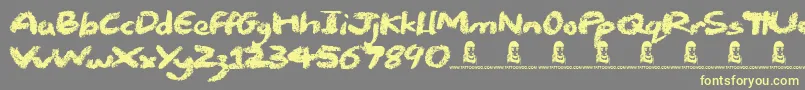 Chalk Stick Font – Yellow Fonts on Gray Background