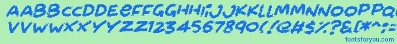 fuente Chalkabout Italic – Fuentes Azules Sobre Fondo Verde