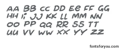 Überblick über die Schriftart Chalkabout Italic