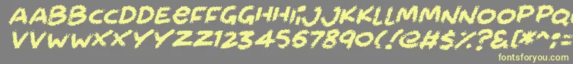 Подробнее о шрифте Chalkabout Italic Шрифт Chalkabout Italic – жёлтые шрифты на сером фоне