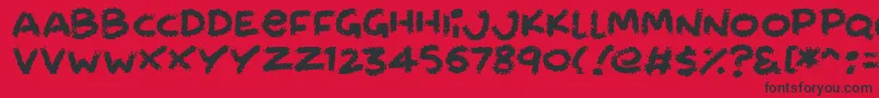 Chalkabout Font – Black Fonts on Red Background