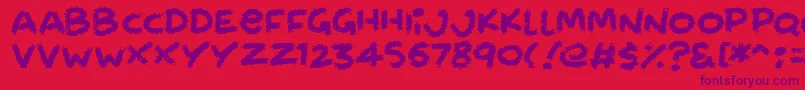 Chalkabout Font – Purple Fonts on Red Background