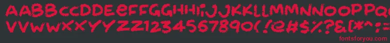 Chalkabout Font – Red Fonts on Black Background