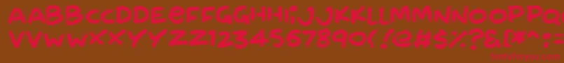 Chalkabout Font – Red Fonts on Brown Background