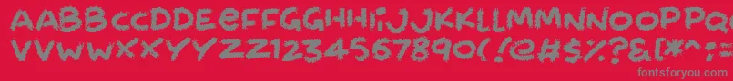Saiba mais sobre a fonte Chalkabout Fonte Chalkabout – fontes cinzas em um fundo vermelho