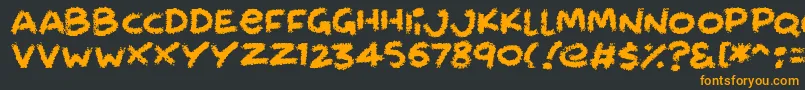 Chalkabout Font – Orange Fonts on Black Background