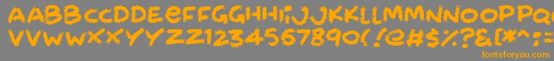 Chalkabout Font – Orange Fonts on Gray Background