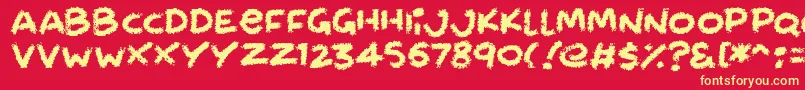 Chalkabout Font – Yellow Fonts on Red Background