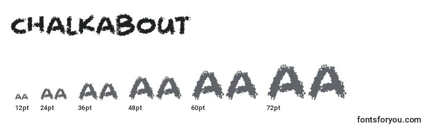 Chalkabout (123078) Font Sizes