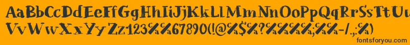 Chalkaholic DEMO Font – Black Fonts on Orange Background