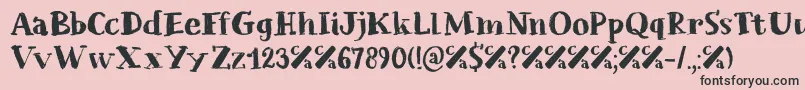 Chalkaholic DEMO Font – Black Fonts on Pink Background