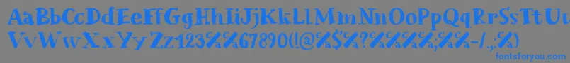 Chalkaholic DEMO Font – Blue Fonts on Gray Background