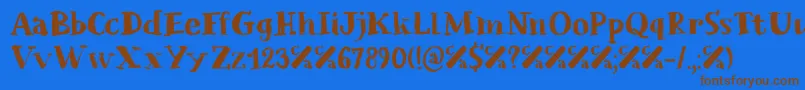 Chalkaholic DEMO Font – Brown Fonts on Blue Background