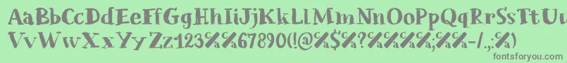 Chalkaholic DEMO Font – Gray Fonts on Green Background