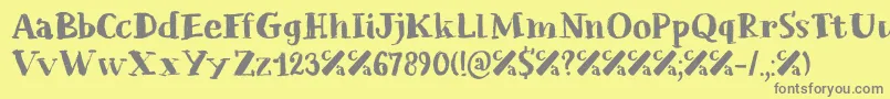 Chalkaholic DEMO Font – Gray Fonts on Yellow Background