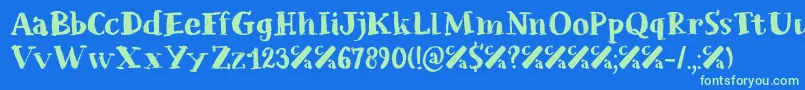 Chalkaholic DEMO Font – Green Fonts on Blue Background