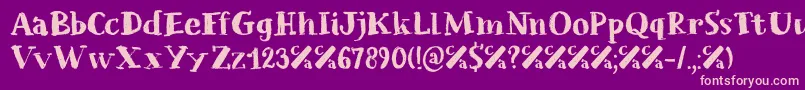 Chalkaholic DEMO Font – Pink Fonts on Purple Background