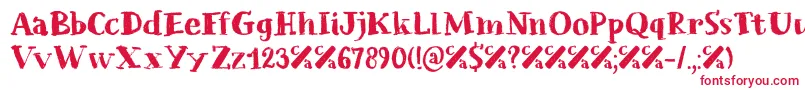 Chalkaholic DEMO Font – Red Fonts on White Background