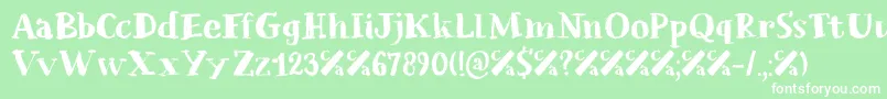 Chalkaholic DEMO Font – White Fonts on Green Background