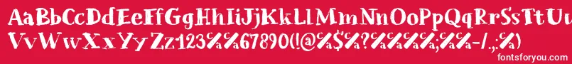 Chalkaholic DEMO Font – White Fonts on Red Background