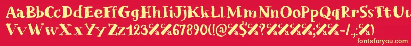 Chalkaholic DEMO Font – Yellow Fonts on Red Background