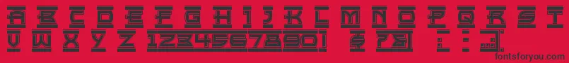 Empirest Font – Black Fonts on Red Background