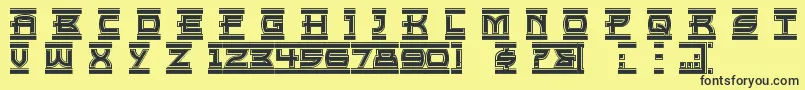 Empirest Font – Black Fonts on Yellow Background