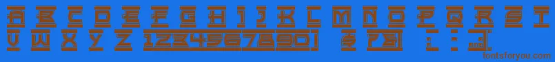 Empirest Font – Brown Fonts on Blue Background