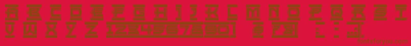Empirest Font – Brown Fonts on Red Background