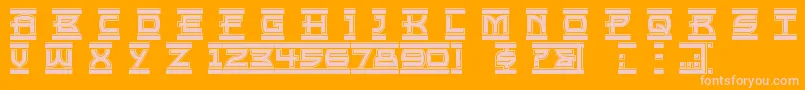 Empirest Font – Pink Fonts on Orange Background