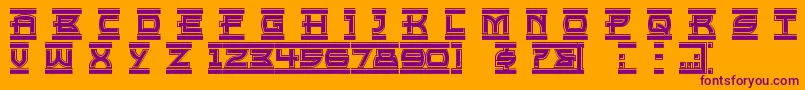 Empirest Font – Purple Fonts on Orange Background