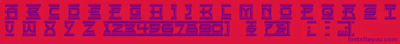 Empirest Font – Purple Fonts on Red Background