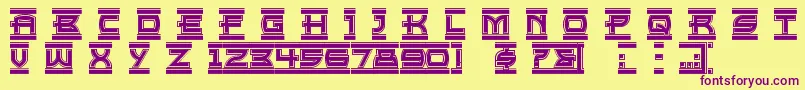 Empirest Font – Purple Fonts on Yellow Background